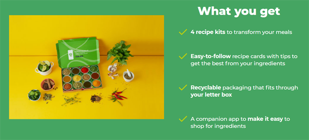 Get 4 recipe kits for just £3!  Emma - Simply Cook boxes are a